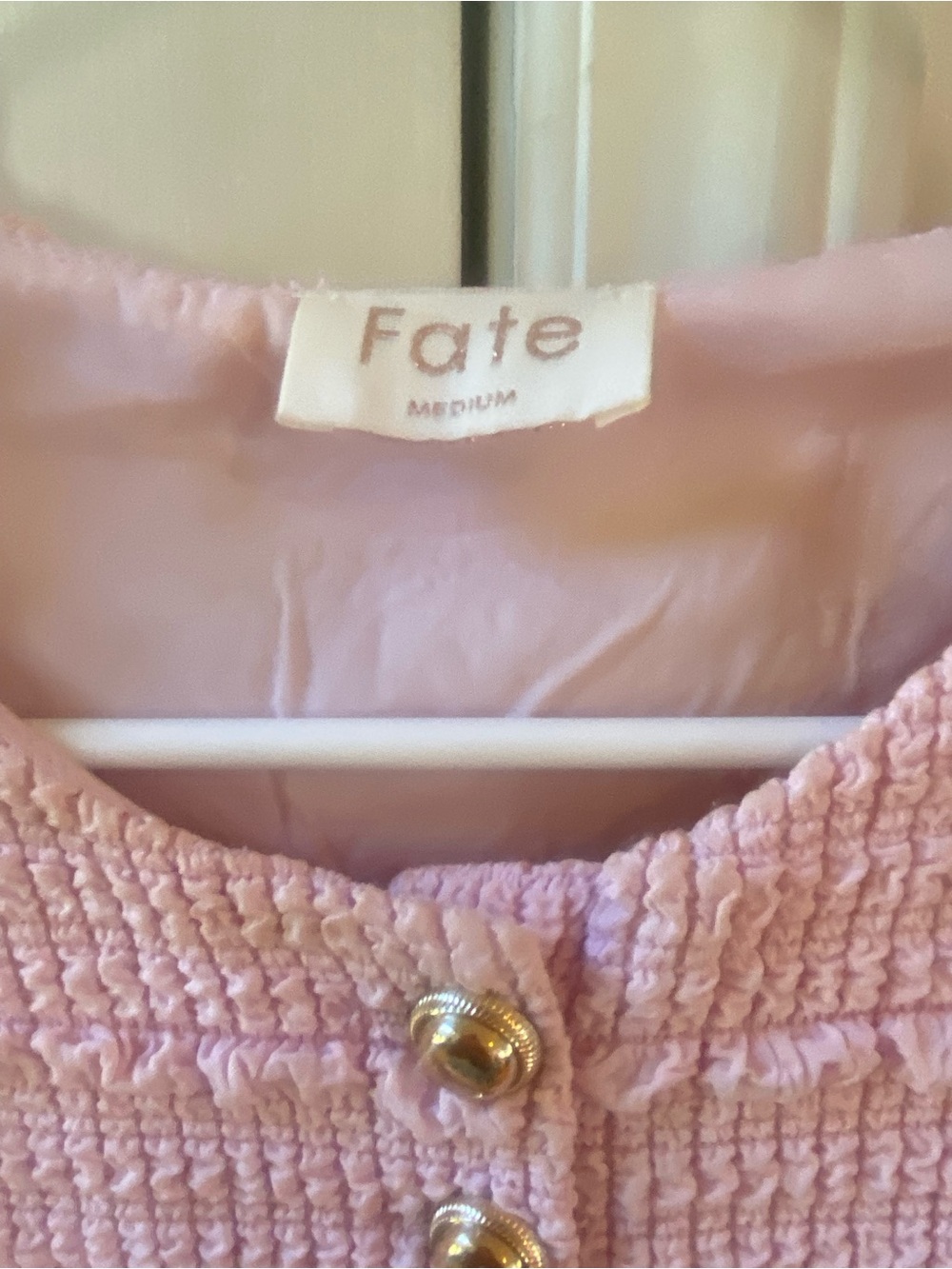 Women’s ' Pink Textured Puff-Sleeve Boutique Dress- JUST LIKE NEW!!! 💗 - Picture 4 of 8